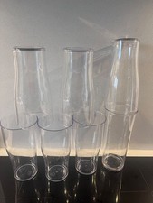 7x Reusable Plastic Glasses Unbreakable Polycarbonate Clear- 2 different shapes