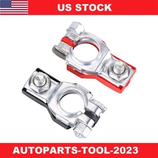 Car Battery Terminal Clamp Connectors Positive Negative Release Disconnect×2