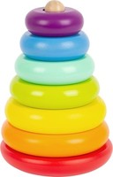 Small Foot Stapelturm Regenbogen, Motorik-Klassiker Aus Holz, Buntes (Us Import)