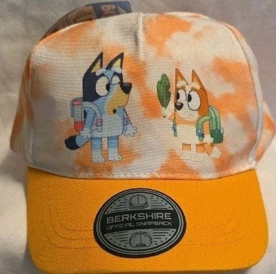Berkshire Snapback Bluey/Bingo Toddler Child Hat Cap Orange White Tie Dye Unisex