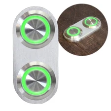 Daytona Billet Switch /GREEN LED Illumination - Single Switch Johnny Law Motors