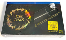 THE LORD OF THE RINGS Motion Picture Trilogy BEST BUY Blu-ray Set w/Sword NEW