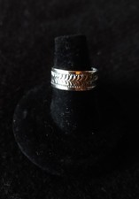 Sterling Silver Texture 1/4" Band Ring Stamped Sterling Size 6 3/4