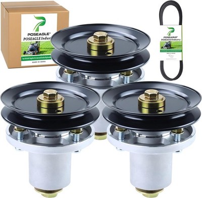 3 Pack Spindle Assembly 601804 Pulley 604664 Belt 797720 Kit 5/8x177 HVAC