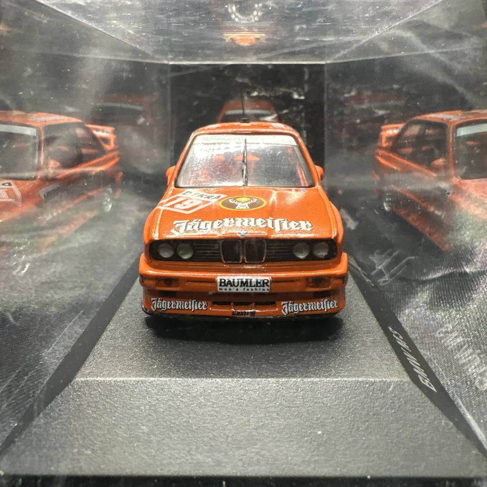Minichamps 1/43 BMW M3 #19 Jagermeister DTM E30 Armin Hahne Ships USA Case - Image 4 of 4