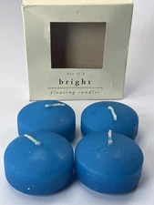 Vintage Discontinued Pier 1 Bright Floating Candle Set of 4 New Old Stock