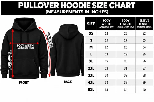 Custom Pullover Hoodie – Front Chest, Center & Back Logo, Photo, or Text image 10