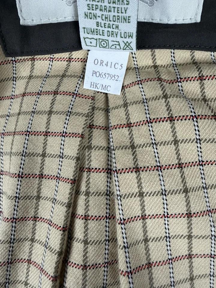 Chaleco Orvis Hombres M Acolchado Forrado a Cuadros Cuello Pana Exterior Pesca con Mosca Caza Foto 4 de 4