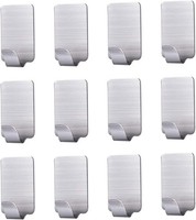 Edelstahl Haken Selbstklebend 3M 5-8Kg Wasserfest Wandhaken Klebehaken 2Er Bad