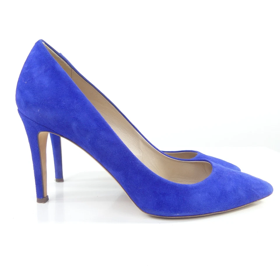 J.CREW Pumps Heels Velour Leder Blau Gr. 11 41 - Bild 2 von 4