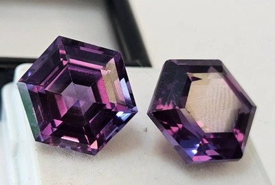 Alexandrite Hexagon Cut 20-22 Ct Colour Changing Natural Pair Gemstone