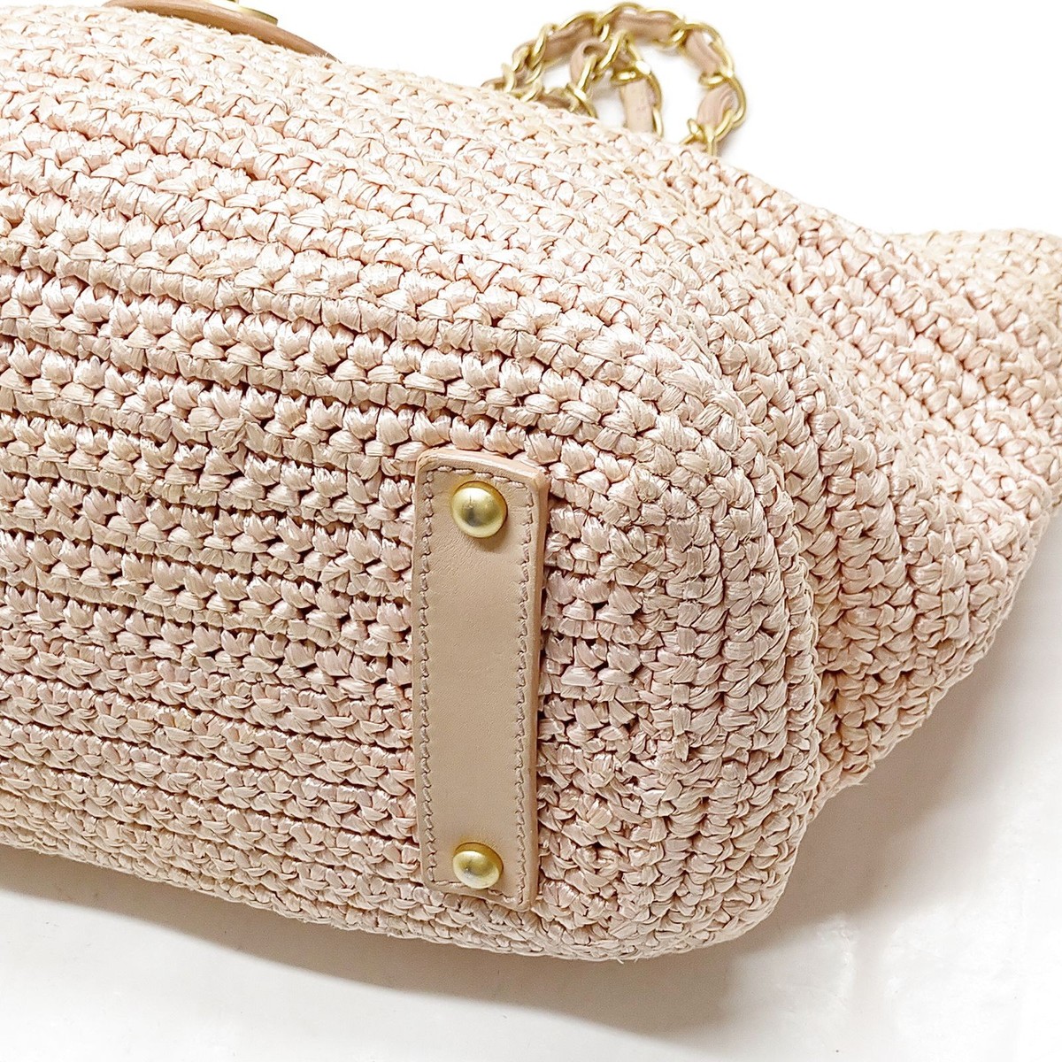 Chanel Hand Bag Pink Straw 2657373 | eBay