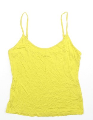 Per Una Damen gelb Viskose Camisole Tank Größe 10 U-Ausschnitt