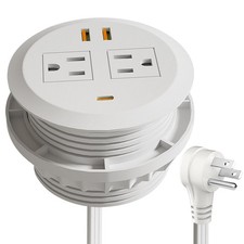 3 Inch Desktop Power Grommet,65W GaN USB C Fast Charging Station,3-USB Port,F...