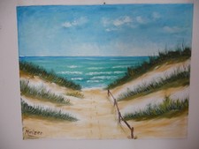Ölgemälde Landschaft -Strandabschnitt an der Ostsee
