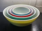 🌈 VINTAGE PYREX PRIMARY COLORS NESTING BOWL SET – COMPLETE SET OF 4 🌈