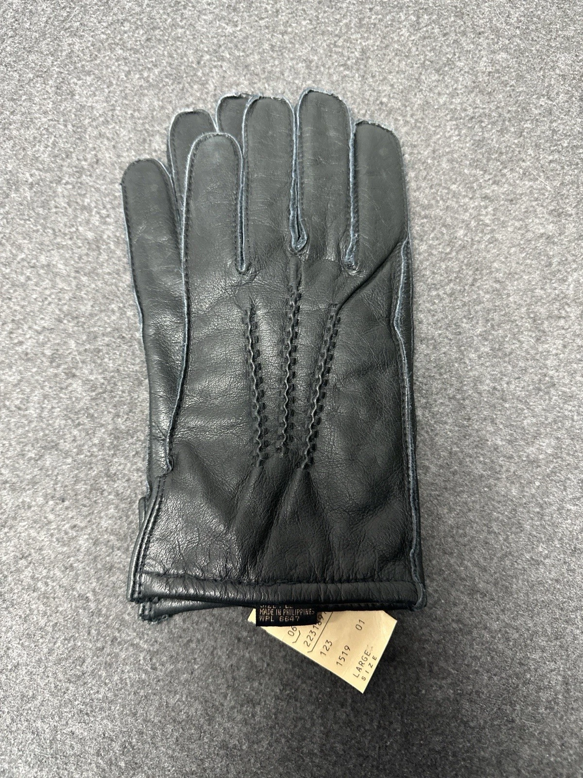Byrnes & Baker Men’s Leather Gloves L Black Thinsulate Lined Winter NWT