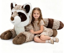 BENINY 30" Giant Raccoon Stuffed Animal Plush Oversized Raccoon Plushies Fl...