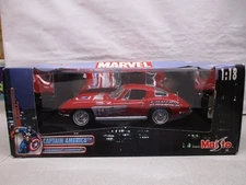 Maisto 1965 Chevrolet Corvette Marvel Captain America 1/18 KK