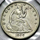 1866 Seated Liberty Half 1/2 Dollar  R1920