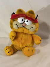 Vintage 1981 Garfield Wearing a Sweatband Bean Bag Plush Dakin  Co.