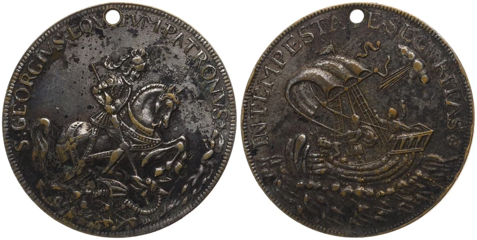 Medaille - In Tempestate Securitas - S. Georgius Equitum Patronus Schutzpatron - Bild 1 von 1