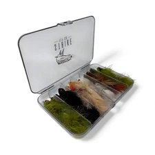 12 Piece Large-Hook Articulated Streamer Assortment With Fly Box- Strike Fly Com