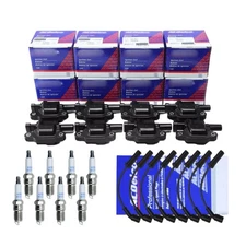 OEM AcDelco 8 PACK UF413 Ignition Coil + 41-110 Spark Plug + 9748UU Wire Fit GMC