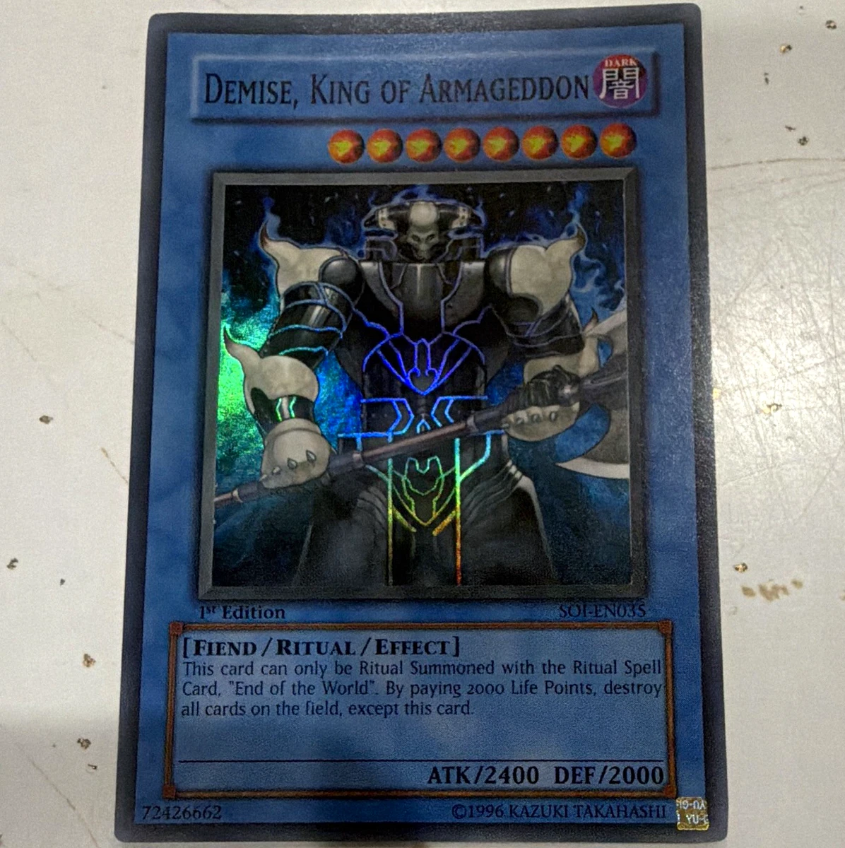 Demise, King of Armageddon Yu-Gi-Oh! TCG Individual Trading Card