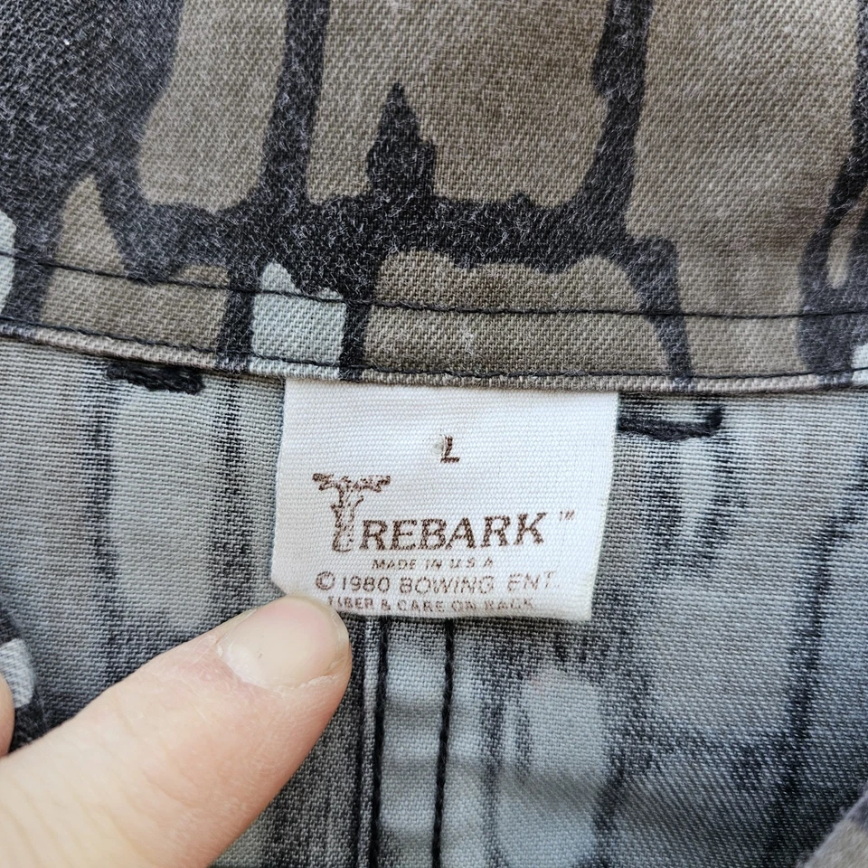 Vintage Realtree TreeBark Camo Coveralls Mens Large Hunting One Piece Costume - Image 4 of 4