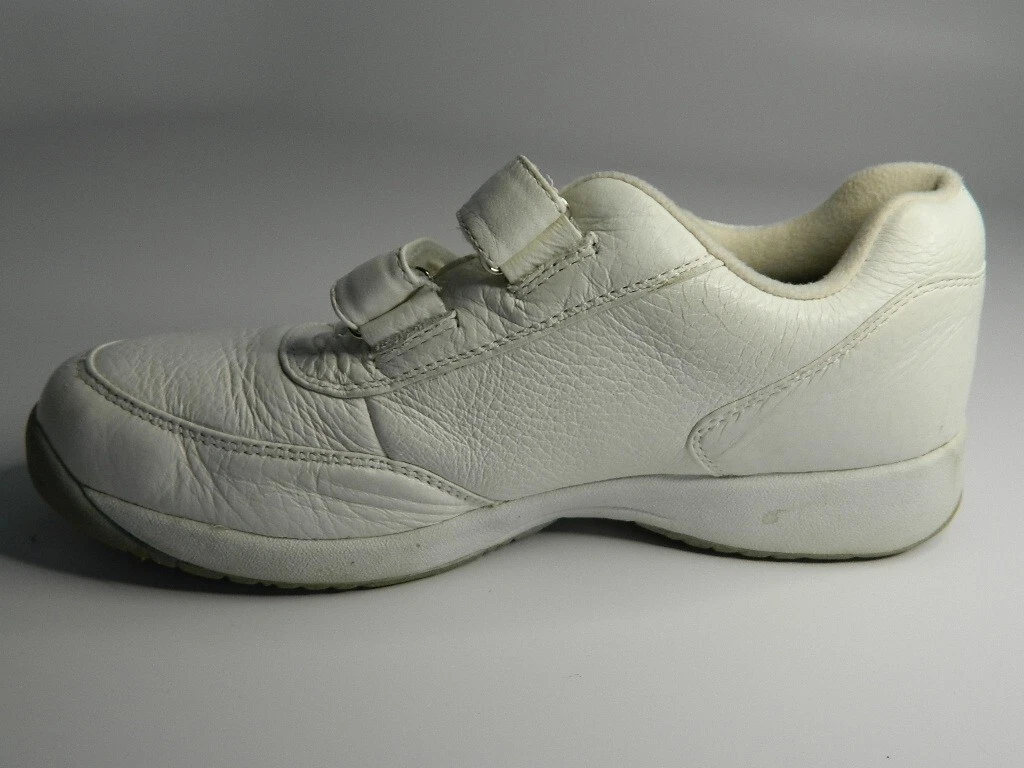 Womens Softspots Supreme Hook Loop Leather Upper White Shoes Size 8.5M