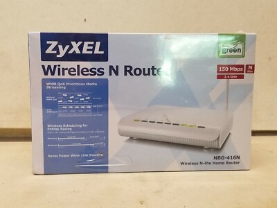 ZyXEL NBG416N 150 Mbps 4-Port 10/100 Wireless N Router-Unopened in box, NEW