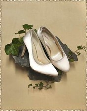 Brautschuhe Rainbow Club Billie Ivory Satin Pumps Absatz Gr. 39