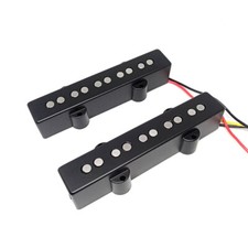 JBA55 (Alnico 5) Handcrafted Jazz Bass Pickup Set (NEW) - Matte Cover