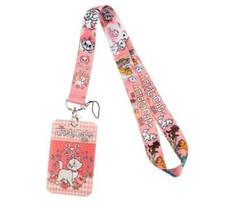 Aristocats Marie Kitten Cartoon Themed Lanyard w/ ID Holder Keychain