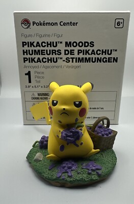 Pokemon Center Pikachu Moods Annoyed Berries Resin Collectible Figure Figurine 2