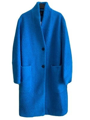 Taifun Winter Boucle Wool Coat Electric Blue Size 38 (12/14) - Image 1 of 4
