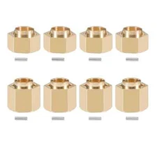4pcs 7mm Brass Wheel Hub Hex Extension Adapter For RC 1/18 Crawler Traxxas TRX4M
