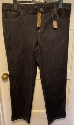 New Cotton Traders Slim Jeggings Black Size 20 Leg 29” UK