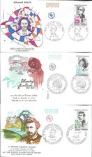 1706/9+1727/8 -FDC  6 ENVELOPPES   1er JOUR   PERSONNAGES CELEBRES  1972