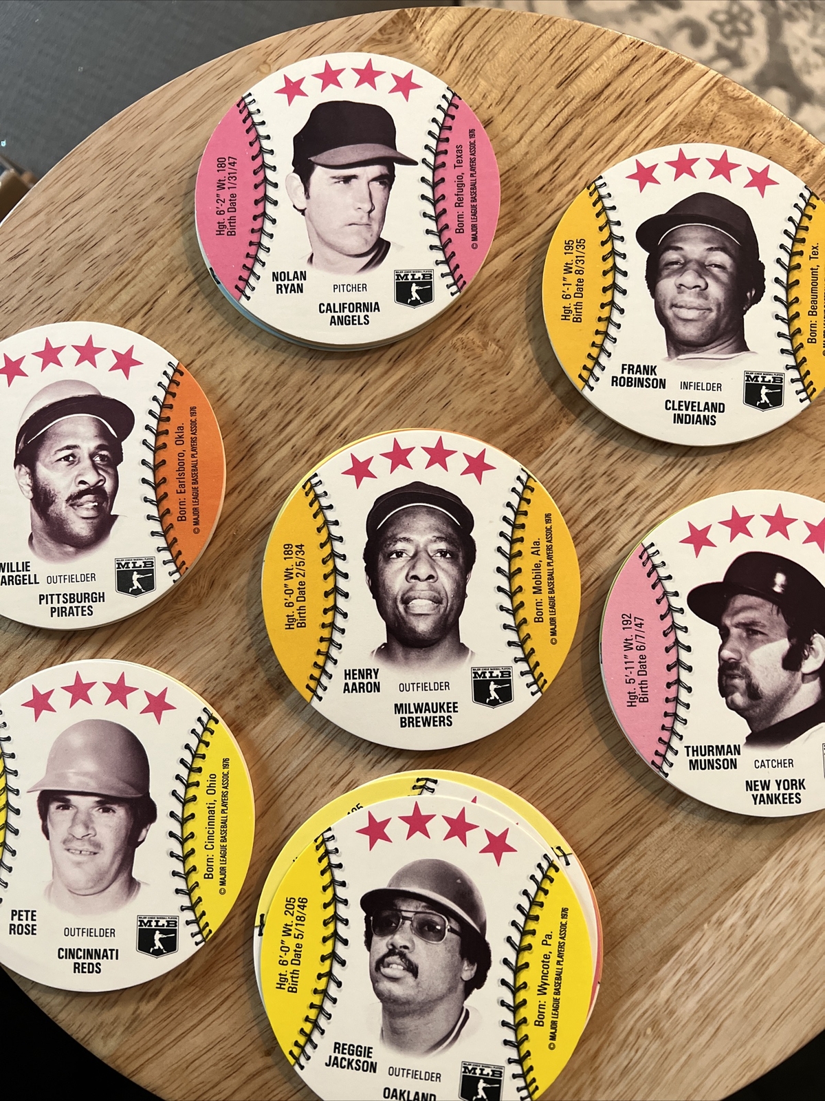 1976 Dairy Isle Baseball Disc Complete Set (70 Cards) NrMTMT Aaron