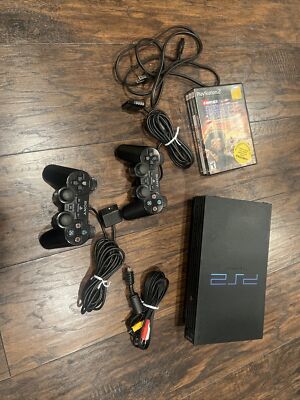 Sony PlayStation 2 PS2 SCPH-30001 - Fat Console w/ 2 OEM Controllers -3  Games