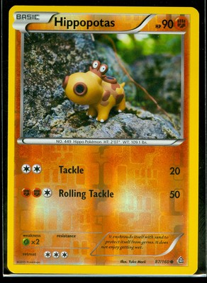 Pokemon HIPPOPOTAS 87/160 - XY Primal Clash Rev Holo MINT! | eBay