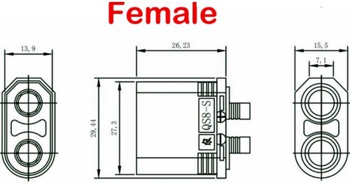 RCP-QS8 Connectors (2) FEMALE ONLY - Picture 6 of 20
