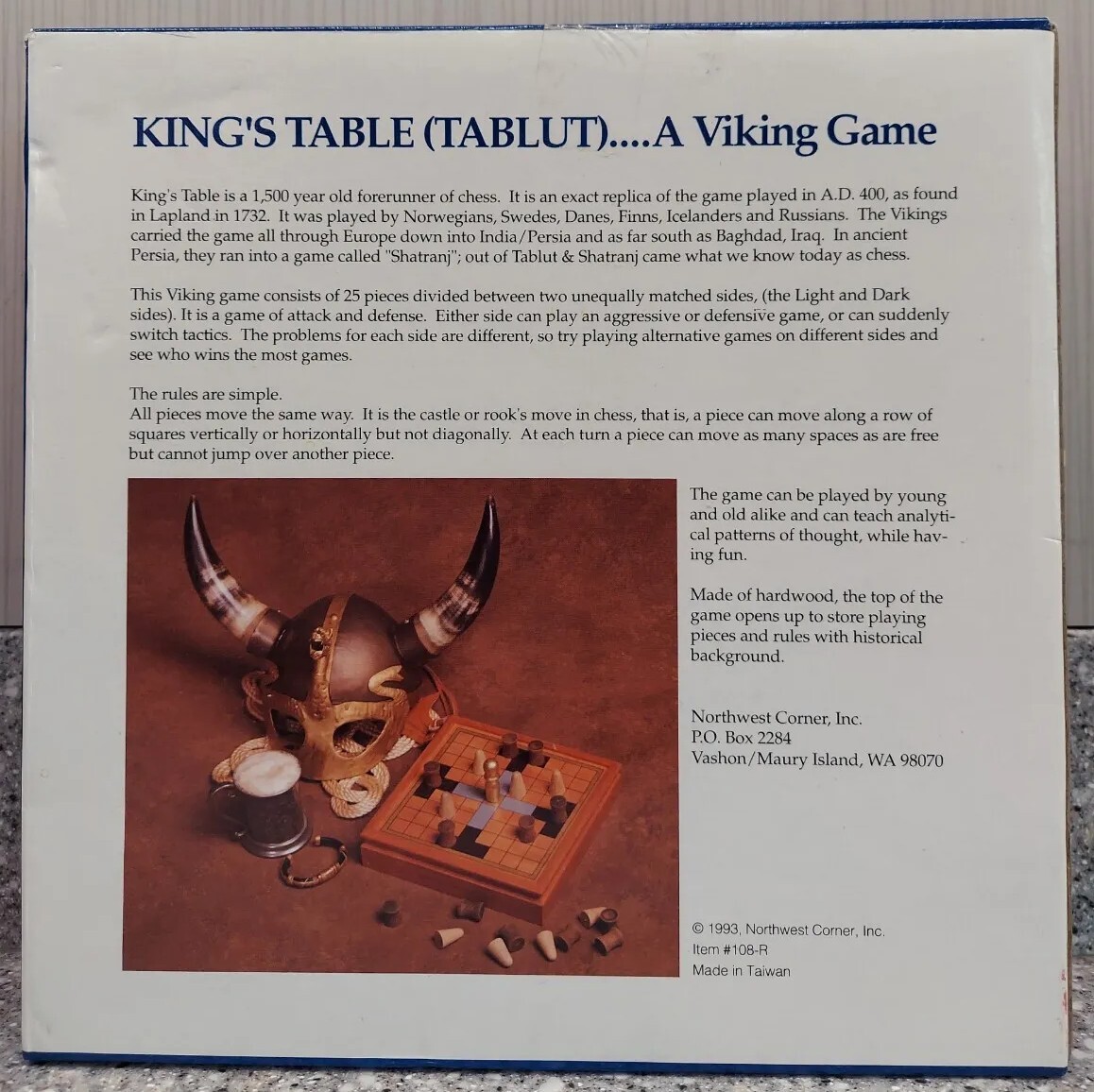King's Table Board Game The Game Of The Vikings 108R 1993 Northwest