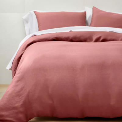 Casaluna 3-Piece King Duvet Cover Set Cashmere Blend Rose, 2 Shams, 96'' x 110''