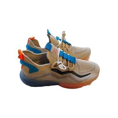 NEW Welrung Breathable Sneakers YAXE Men's Size 10 Beige orange blue gel comfort