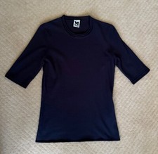 M Missoni navy blue half sleeve knitted shirt, size IT 40