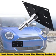 Bumper Tow Hook License Plate Bracket Mount For BMW 3 4 5 Series F30 F32 G30 G31