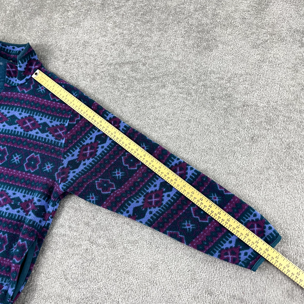 LL BEAN Sweater Adult Large T Snap Fleece Pullover Aztec LL BEAN Sweater Adult Large T Snap Fleece Pullover Aztec
